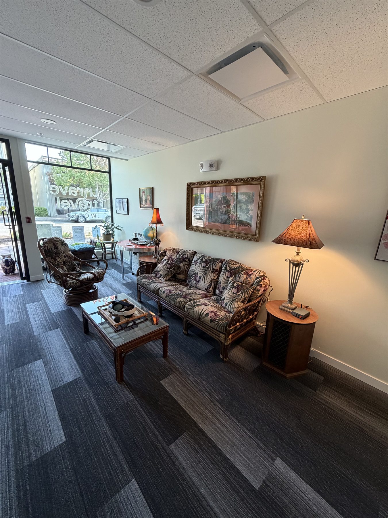 Inside the Unravel Travel space in Qualicum Beach