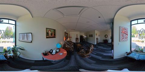 Sitting area by the windows